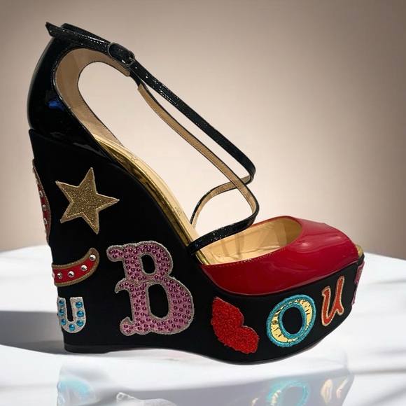 Christian Louboutin Signature wedge sandals - Picture 2 of 7